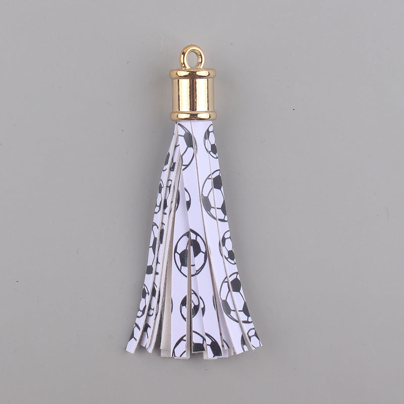 Wholesale 8cm PU Leather Tassel Keychain Accessories