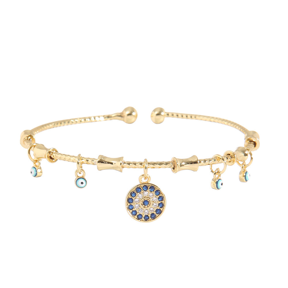 Wholesale Copper Plated Real Gold Demon Eye Bracelet