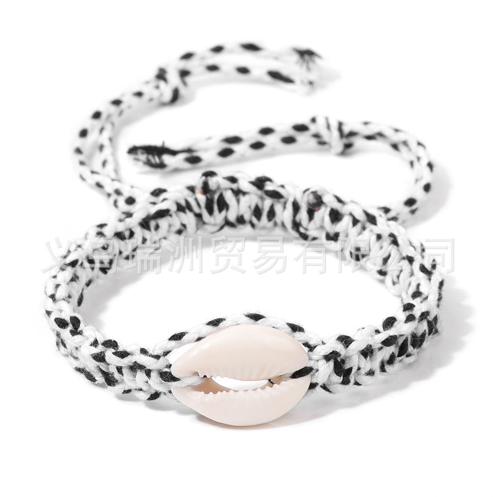 Brazalete trenzado de alambre de concha de concha al por mayor