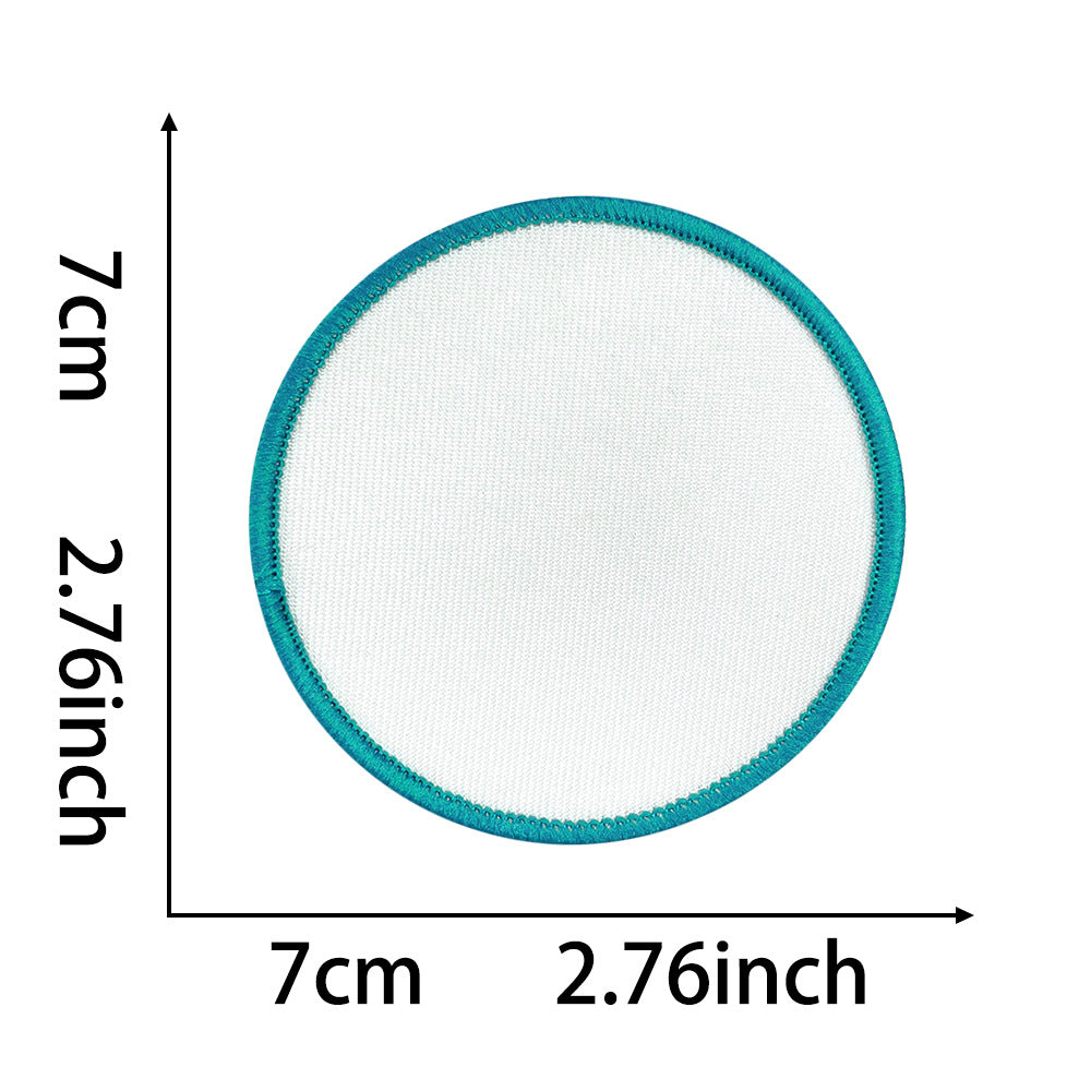 Wholesale Polyester Square Embroidered Badge Blank DIY Cloth Patch 10 Piece Hot Melt Glue For Shoes Hats Boutique Accessory