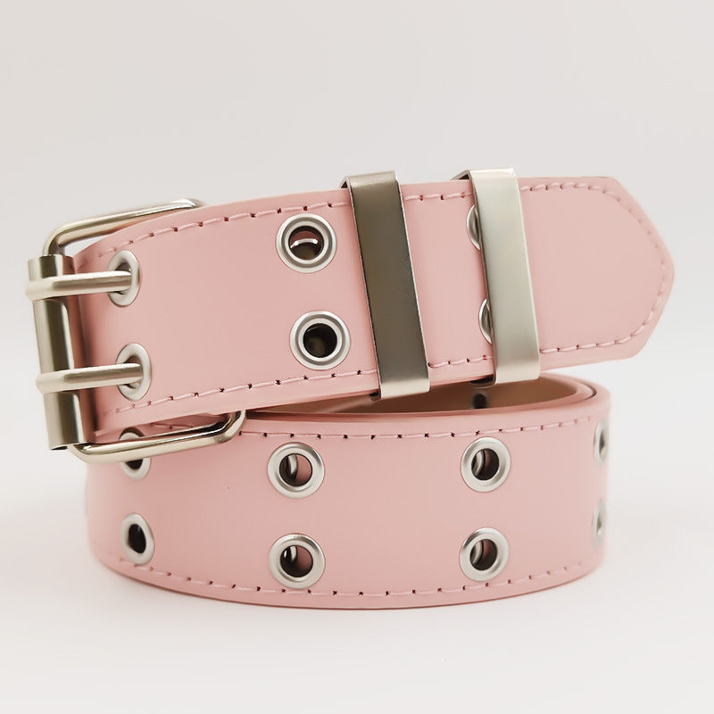 Wholesale Double exhaust eyelet girls'  belt