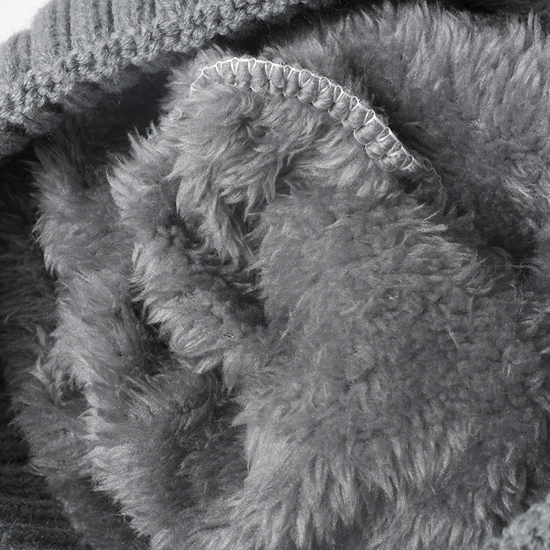 Wholesale Thick Velvet Outdoor Knitted Women's Knitted Outdoor Warm and Versatile Fashion Knitted Hat