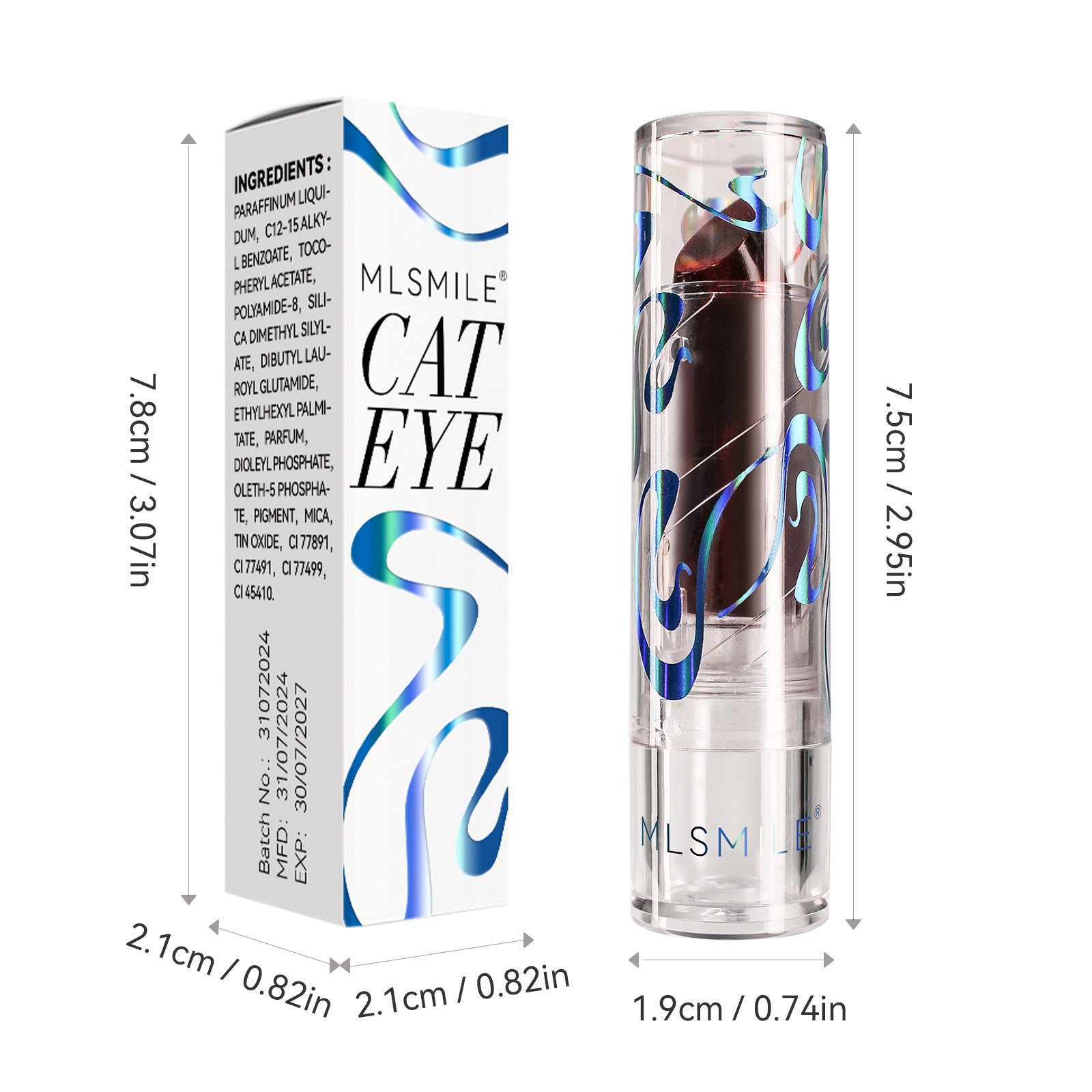 Wholesale Wholesale cat eye temperature color changing pearlescent glitter lipstick