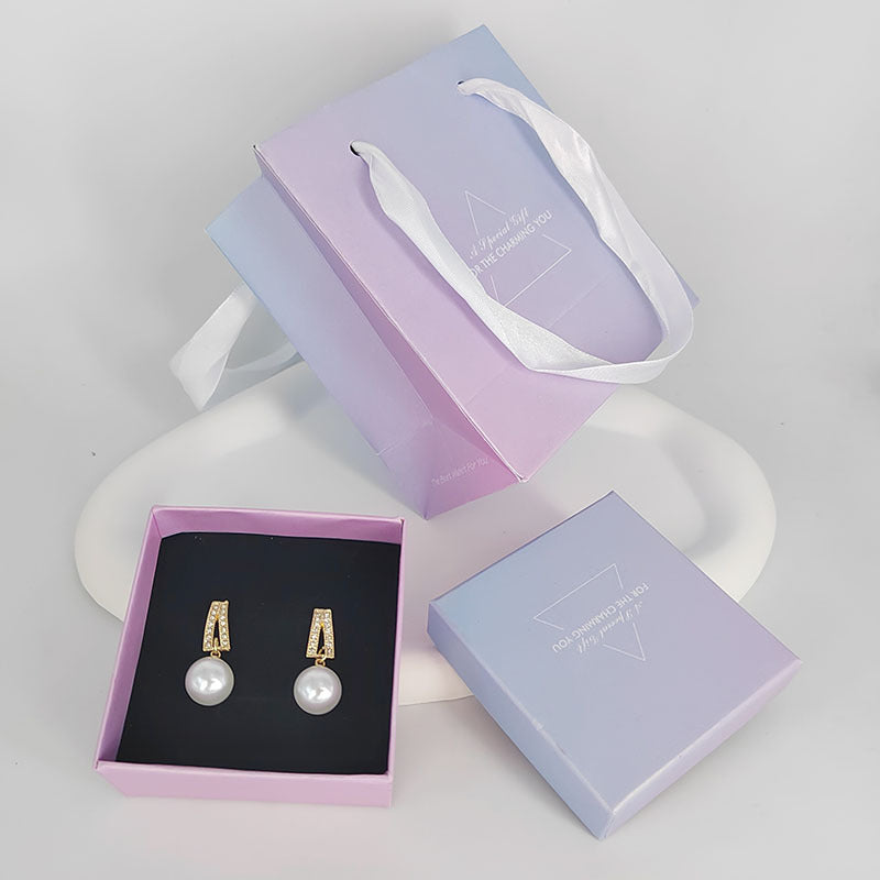 Wholesale Gradient Plastic Jewelry Box For Rings Earrings Necklaces Boutique Resale Gift