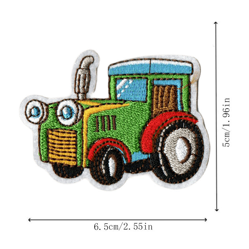 Wholesale Trendy Embroidered Cartoon Vehicle Patch Set 9 Pack Hat Clothing Decorative Appliques DIY Craft Gift