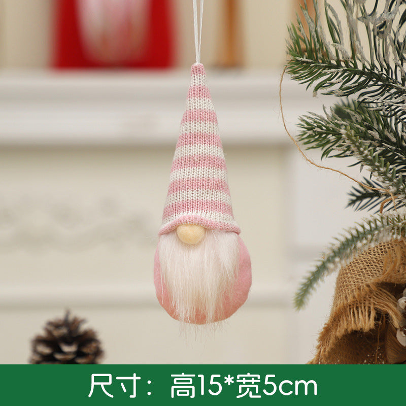 Wholesale Christmas Decoration Creative Knitted Small Doll Decoration