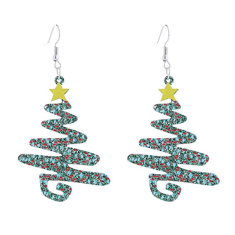 Wholesale Christmas Snowman Boots Christmas Tree Acrylic Earrings