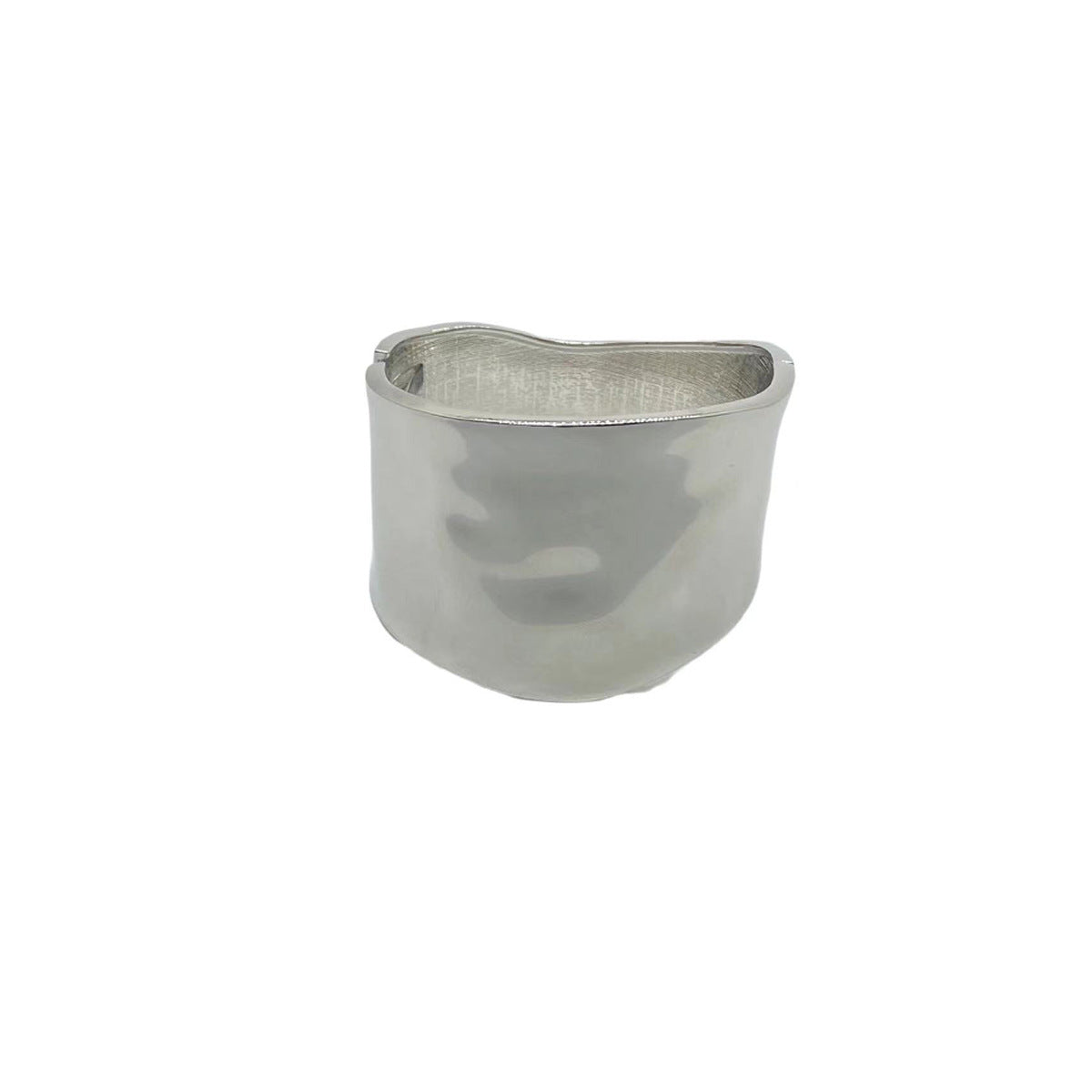 Wholesale Vintage Metal Wide Edge Gold Brushed Bracelet