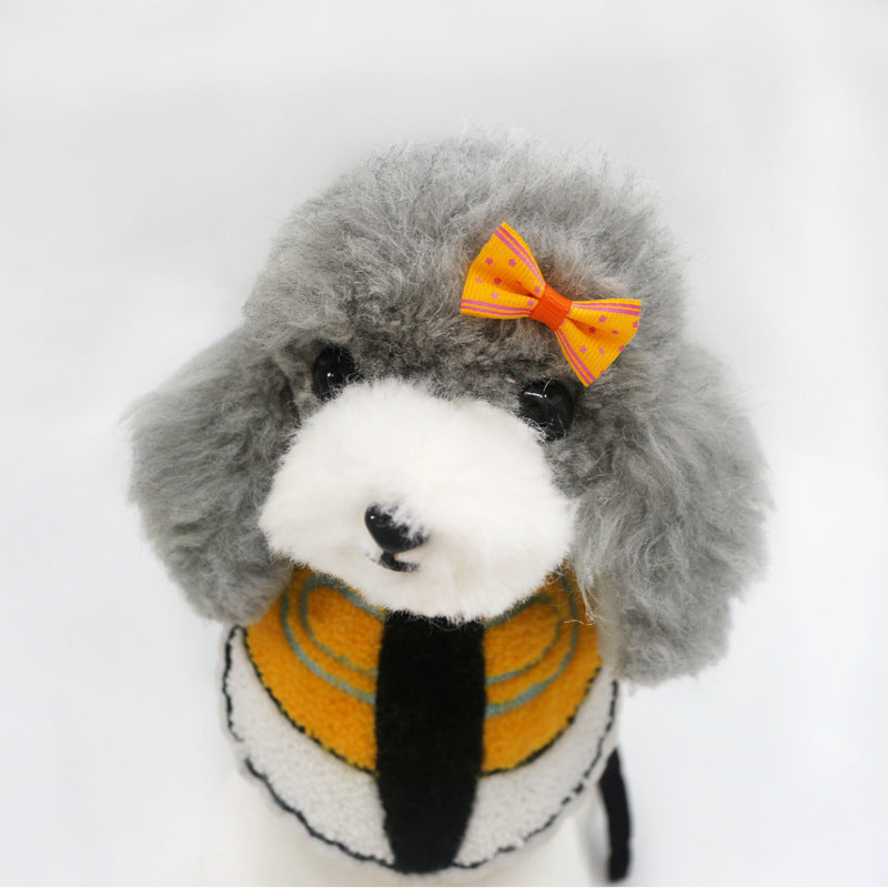 Wholesale Pet Holiday Headdress with Small Bow and Diamond T Headdress Small Hairpin