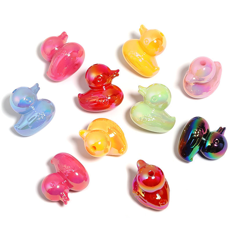 Wholesale 50pcs Cartoon Acrylic  Duckling DIY Accessories Beads