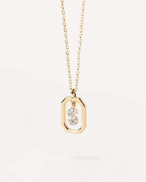 Collares de plata mini alfabeto al por mayor