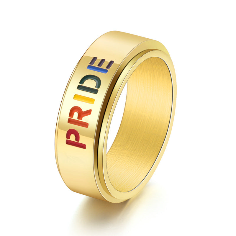 Wholesale Titanium Steel Pride Gay Ring