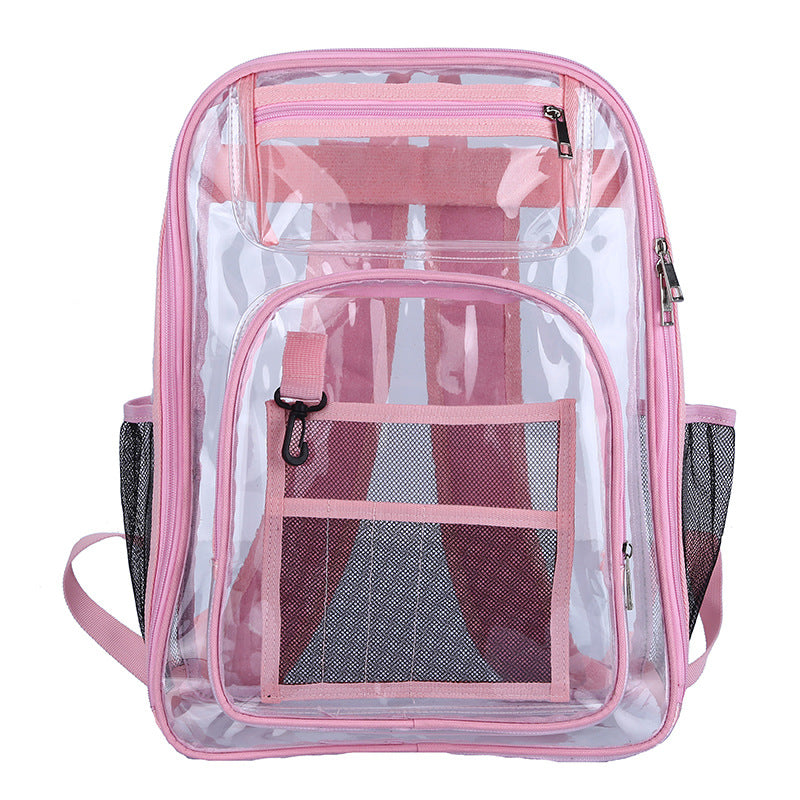 Wholesale PVC Large Capacity Jelly Colored Transparent Backpack