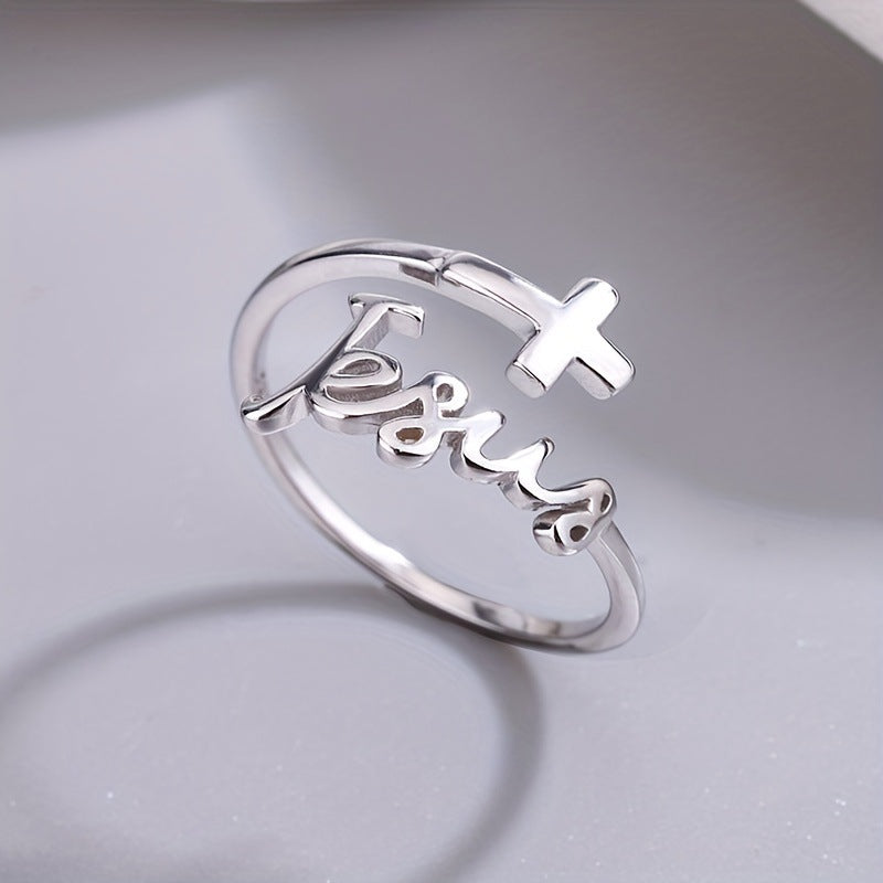 Wholesale Fashion Cross Design Adjustable Wrap S925 Sterling Silver Rings