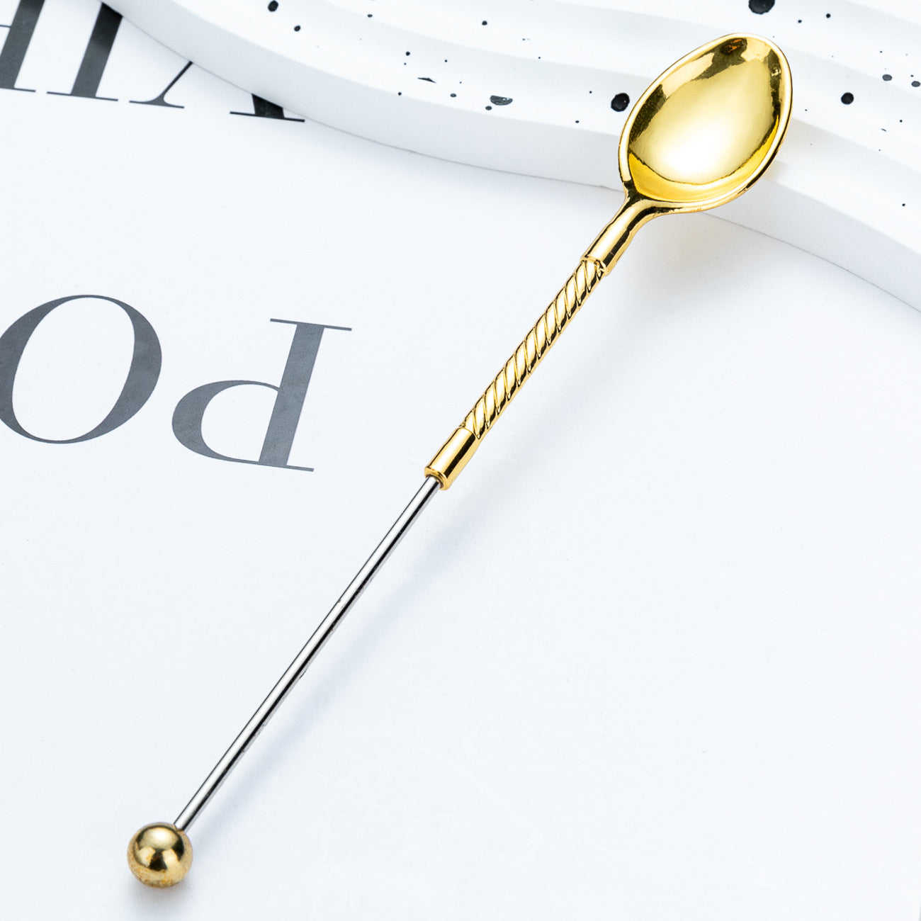 Wholesale New DIY beaded spoon restaurant tableware spoon coffee spoon