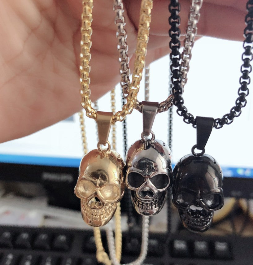 Wholesale Punk Non-mainstream Exaggerated Personality Skull Fashion Necklaces
