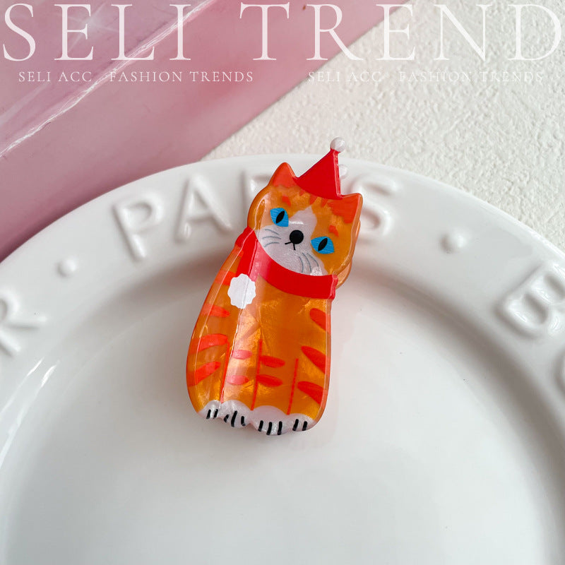 Wholesale Christmas Series Animal Cute Dog Cat Scratching Clip