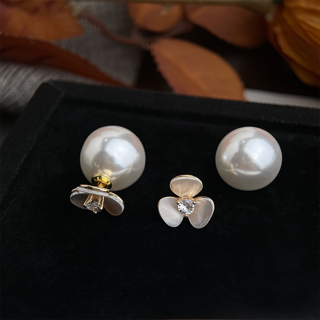 Wholesale Beimu flower shaped zircon butterfly earrings