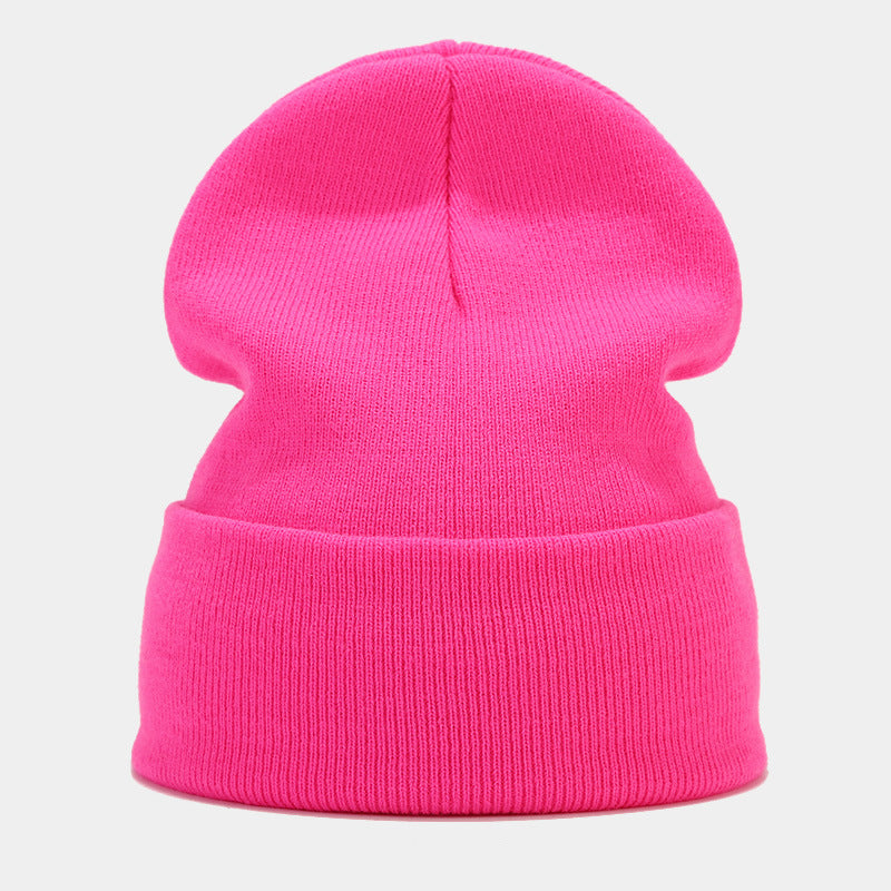 Wholesale Winter Knitted Hat Solid Color Warm Hat