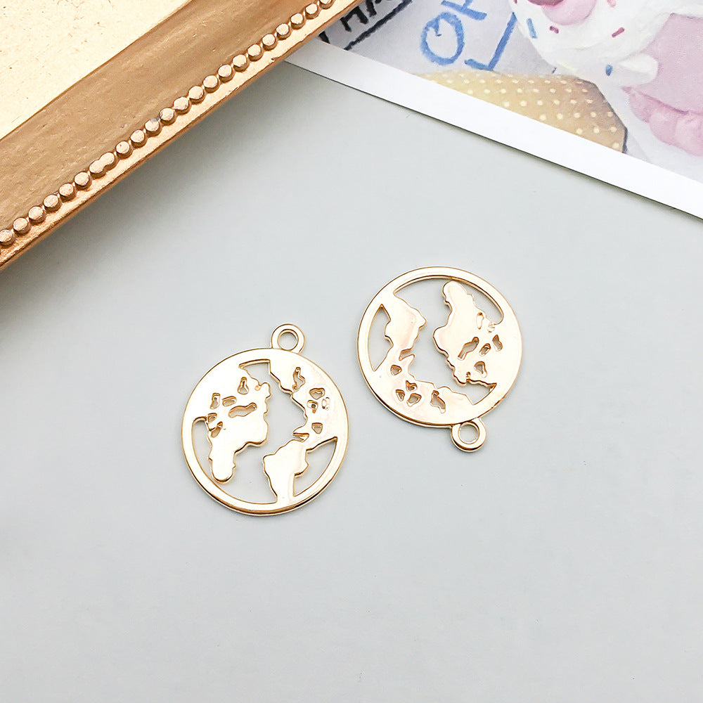 Wholesale 1 KC Gold Alloy Simulation Heart Letter Series DIY Pendant