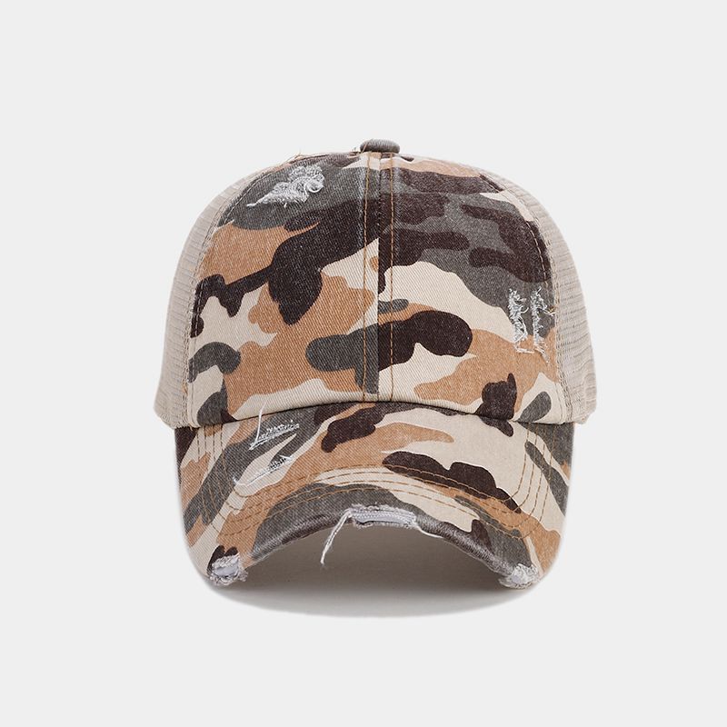 Wholesale Camouflage Hole Washing Cotton Baseball Cap