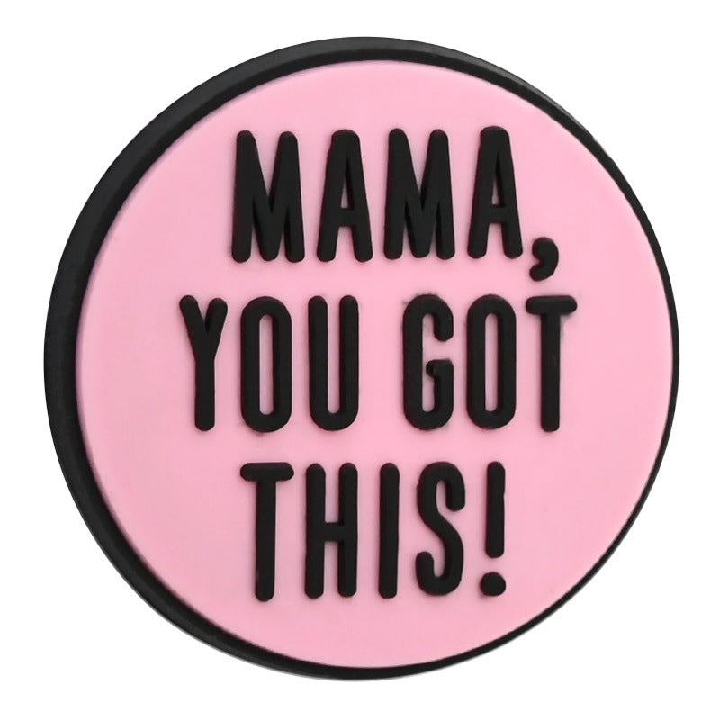 Wholesale Random 100pcs Mother's Day themed DIY pen accessories soft rubber beads