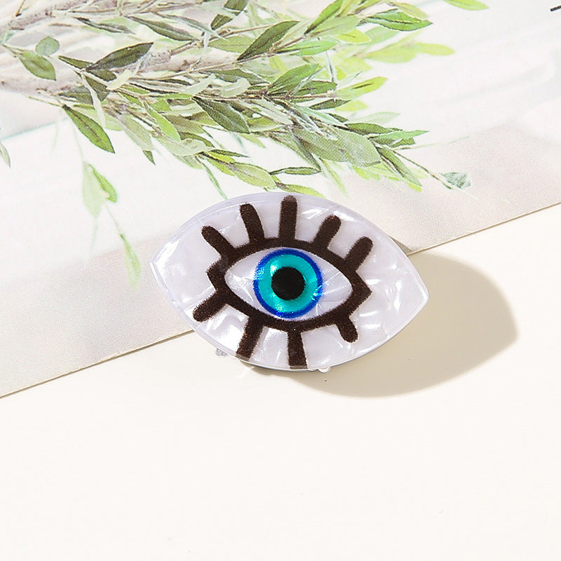 Wholesale Round Evil Eye Hair Clip Acrylic Claw Clip Bohemian Greek Style Fashion Hair Accessory For Women Resale