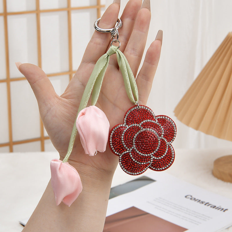 Wholesale Plum Blossom Rhinestone Keychain