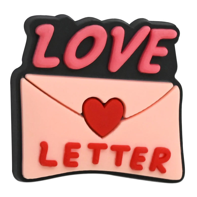 Wholesale Random 100pcs Red Cartoon Valentine' s Day Focal Beads