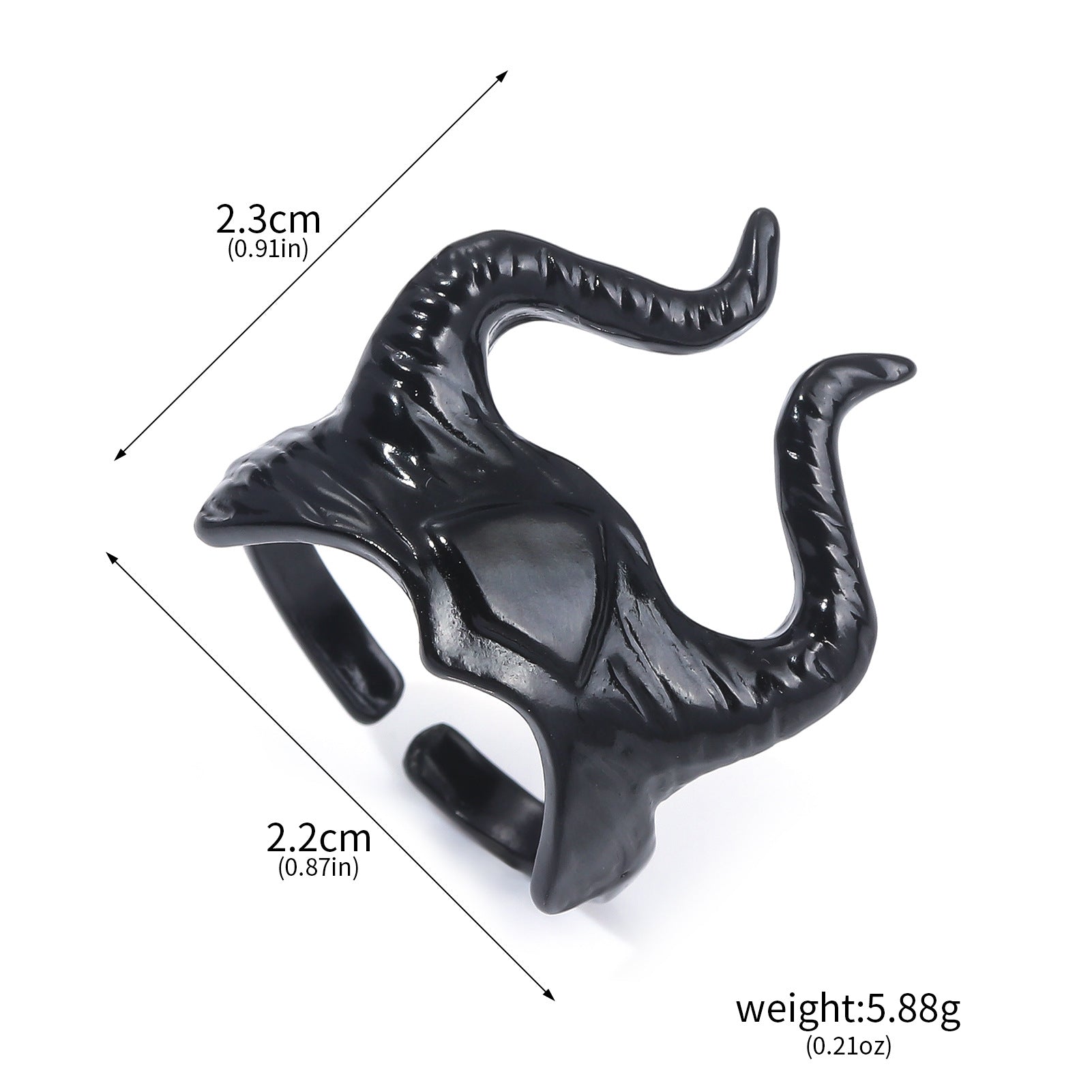 Wholesale Metal Black Horn Headgear Ring