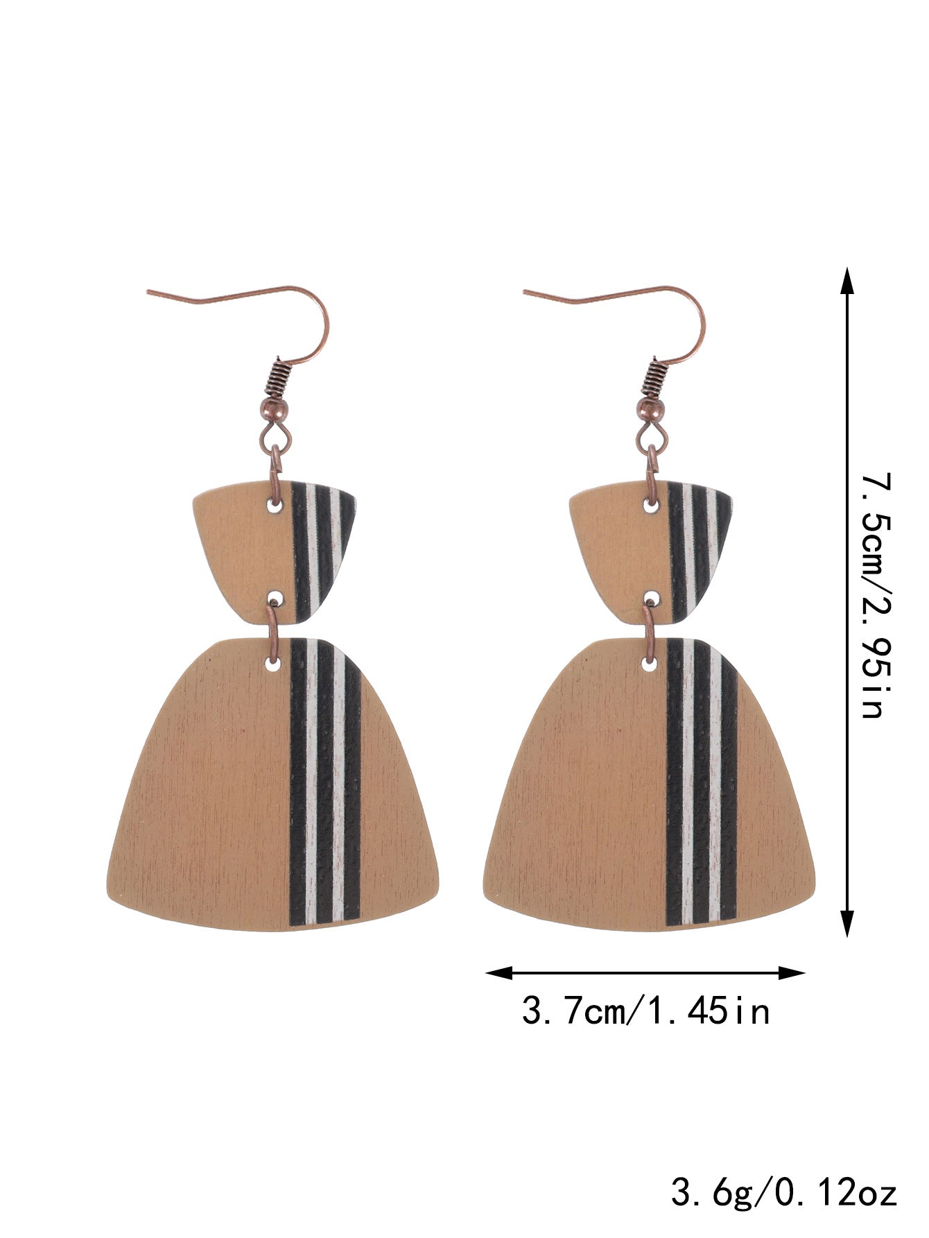 Wholesale Western Style Wooden Bull Head Flower Pattern Earrings