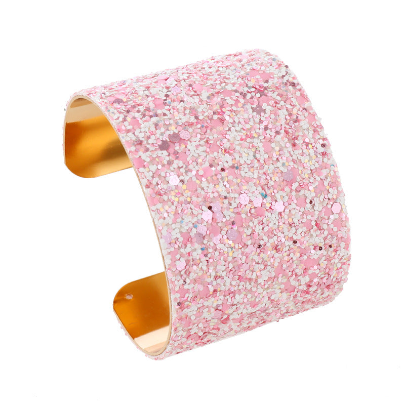 Wholesale Glitter Pink Gradient Color Brilliant Bracelet