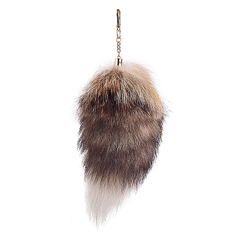 Wholesale of Oversized Fox Hair Pendant Keychains