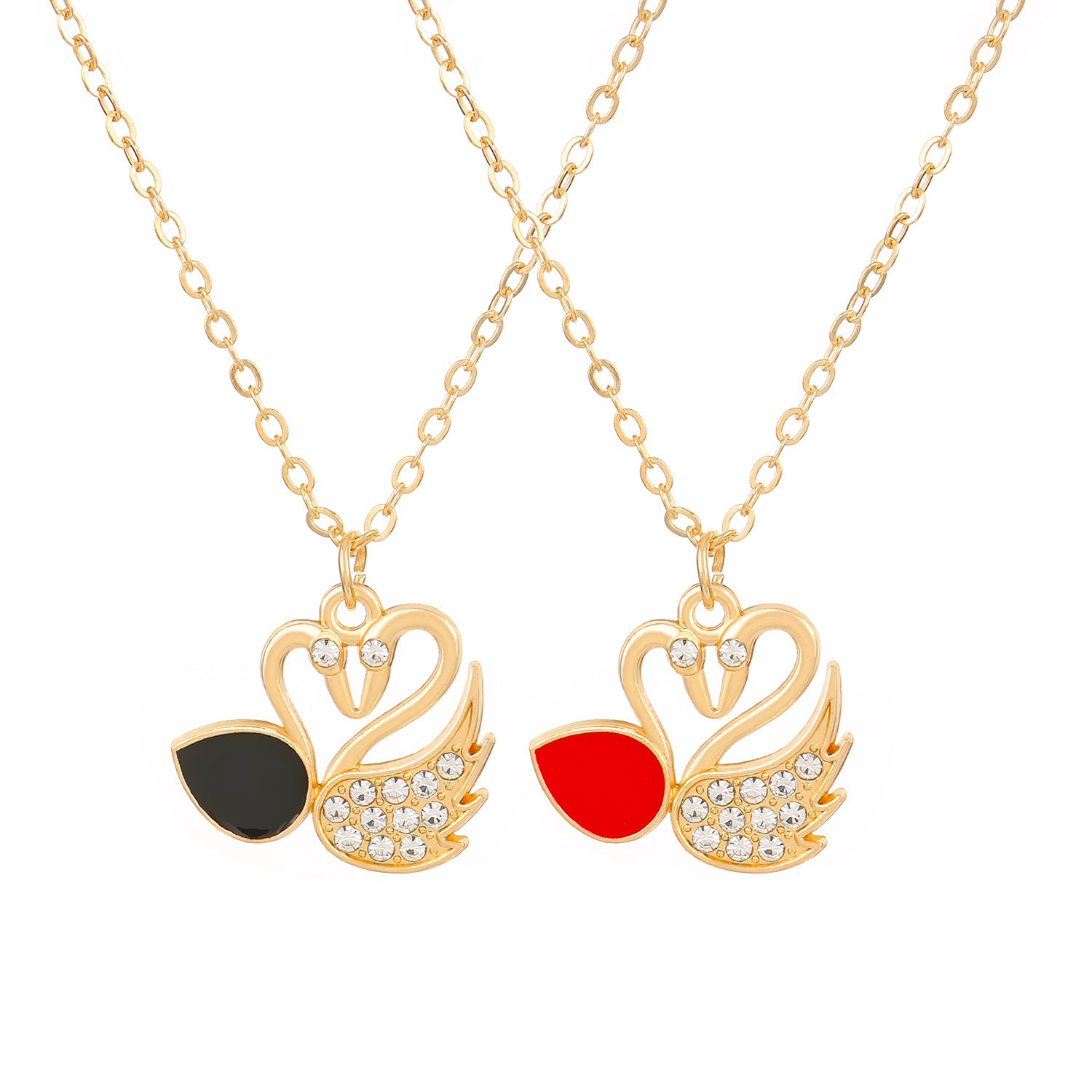 Wholesale hollow heart love magnetic unisex magnet couple necklace set