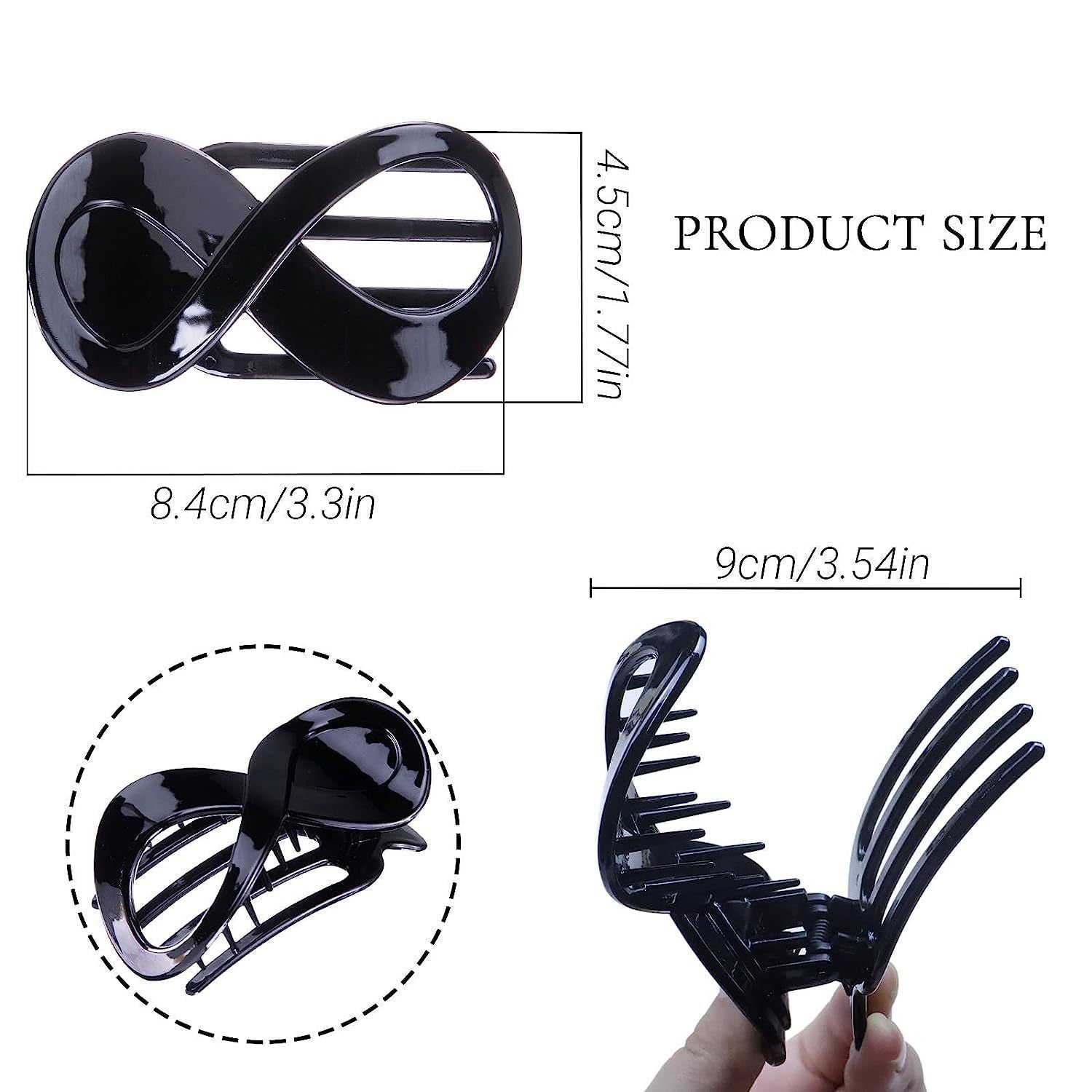 Wholesale Plastic Simple 8 Figure Hairpin