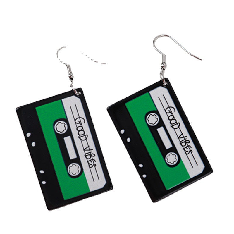 Wholesale Versatile Hip Hop Retro Tape Earrings