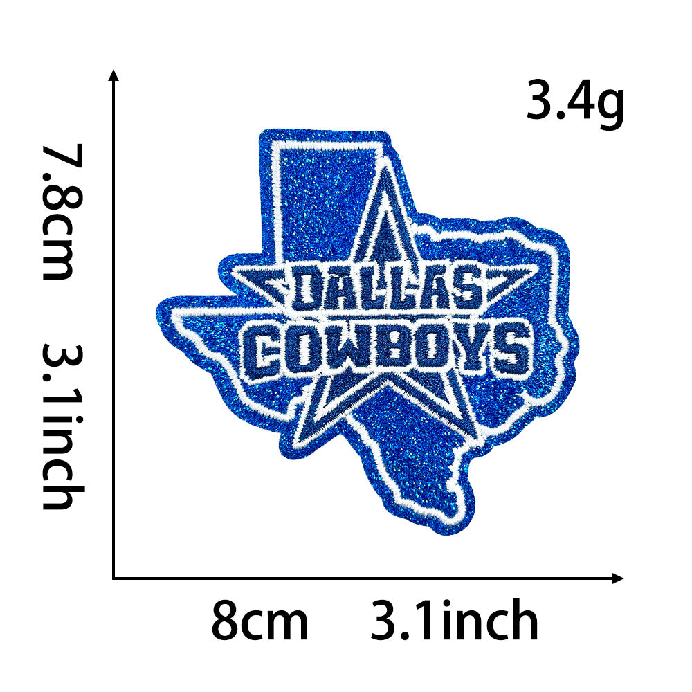 Wholesale Seattle Seahawks Sequin Embroidered Patch State Shape Sew On Applique For Clothing Bags DIY Craft Accessory OLY Exclusive