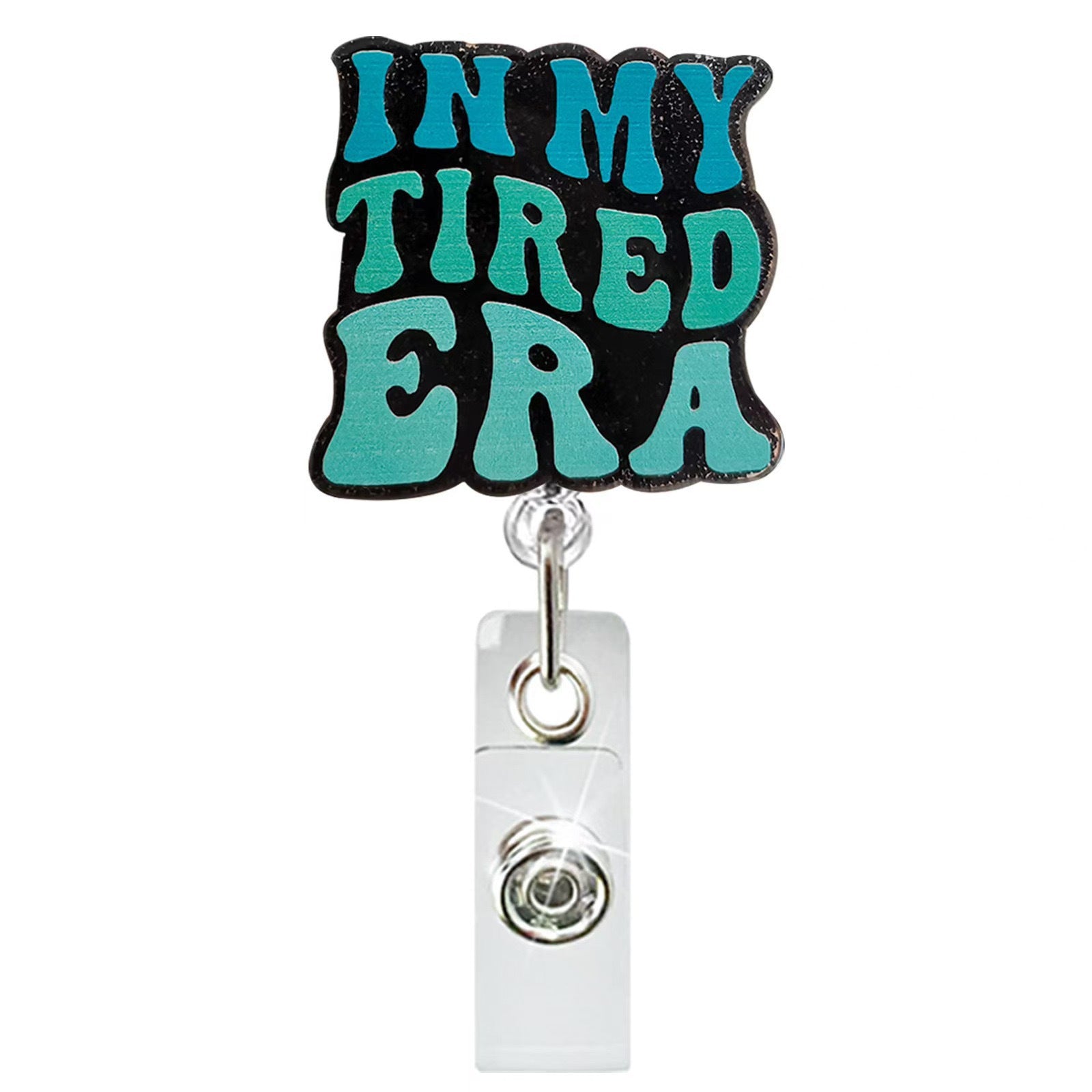 Wholesale Acrylic Badge Clip Chest Badge Clip Retractable Keychain