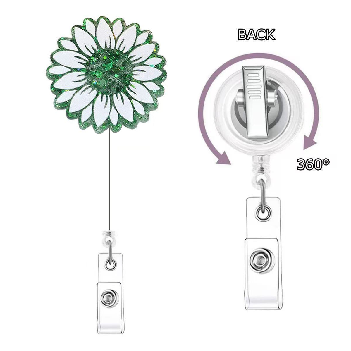 Wholesale Colorful petals sunflower flowers Badge Reels