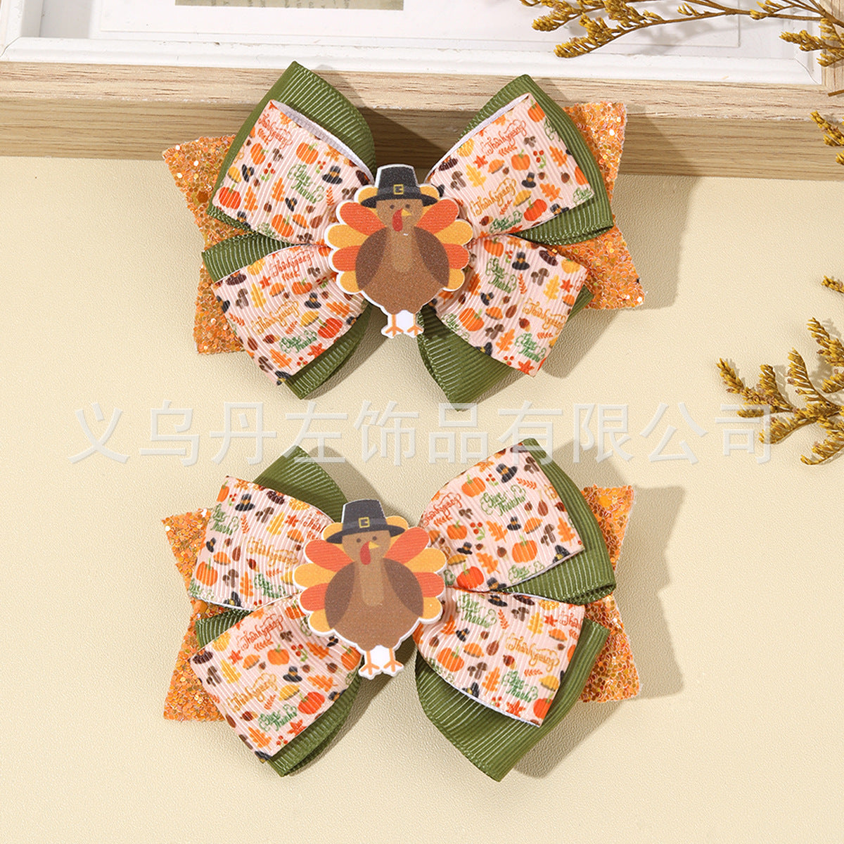 Wholesale 3pcs Thanksgiving turkey headdress