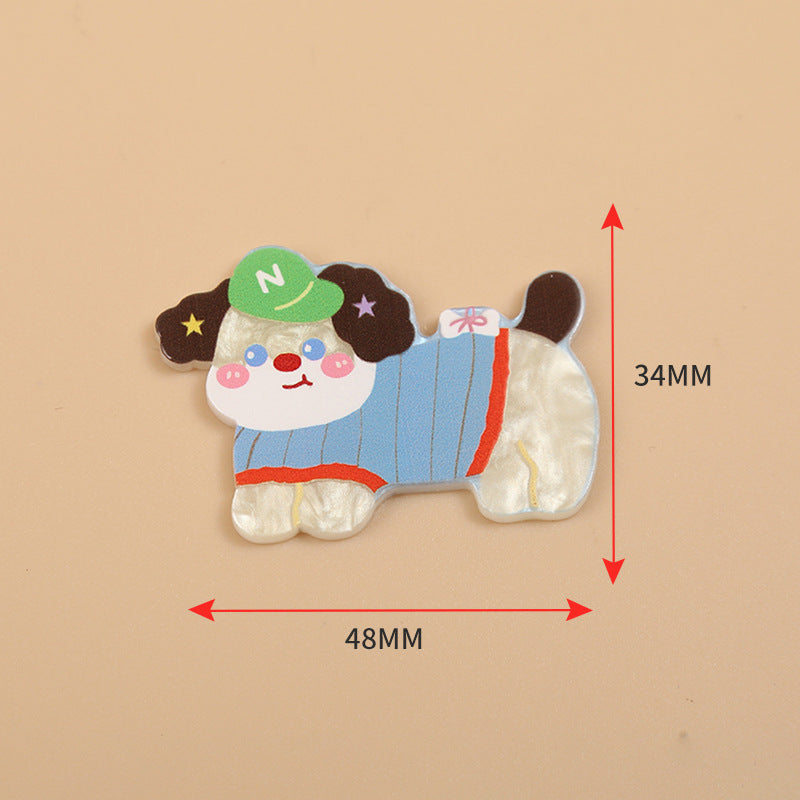 Wholesale 10pcs Cartoon Cute Dog Acrylic Flatback