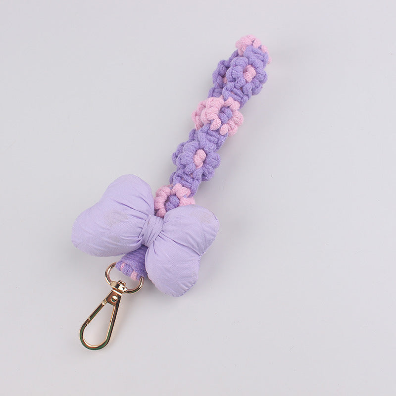 Wholesale Ins Plush Bowknot Phone Pendant