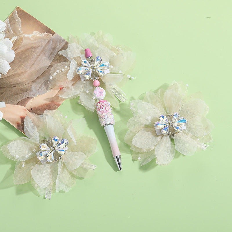 Wholesale 10pcs DIY Heavy Industry Alloy Diamond Flower Beads