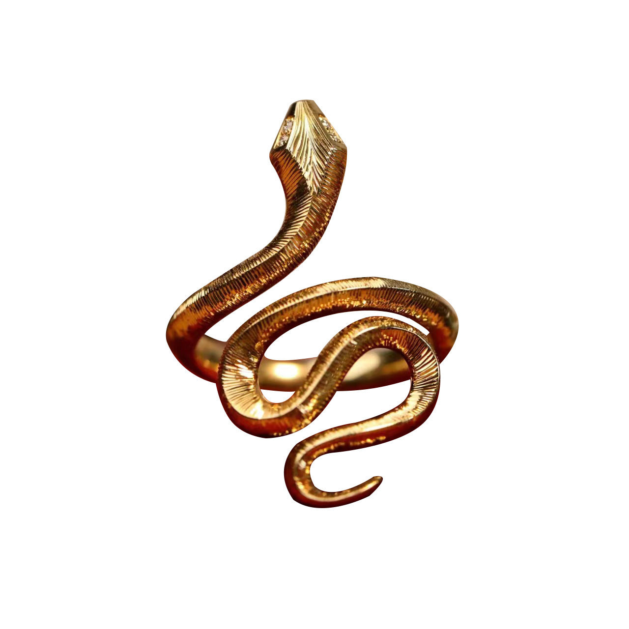 Wholesale Gold Plated Wrap Snake Vintage Open Adjustable Ring