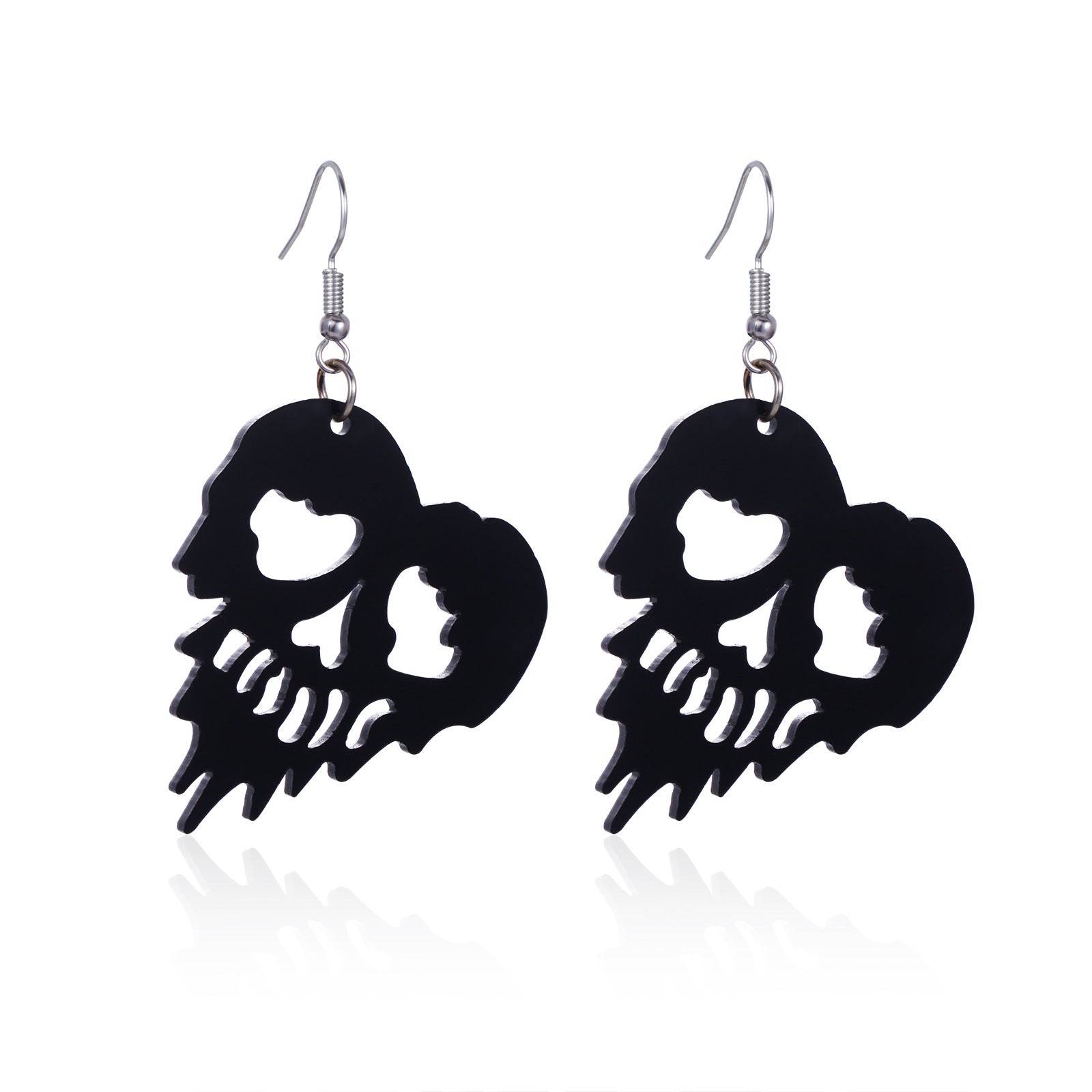 Wholesale Handmade Acrylic  Earrings Skull  Web Bat Design Trendy Jewelry Accessory For Party