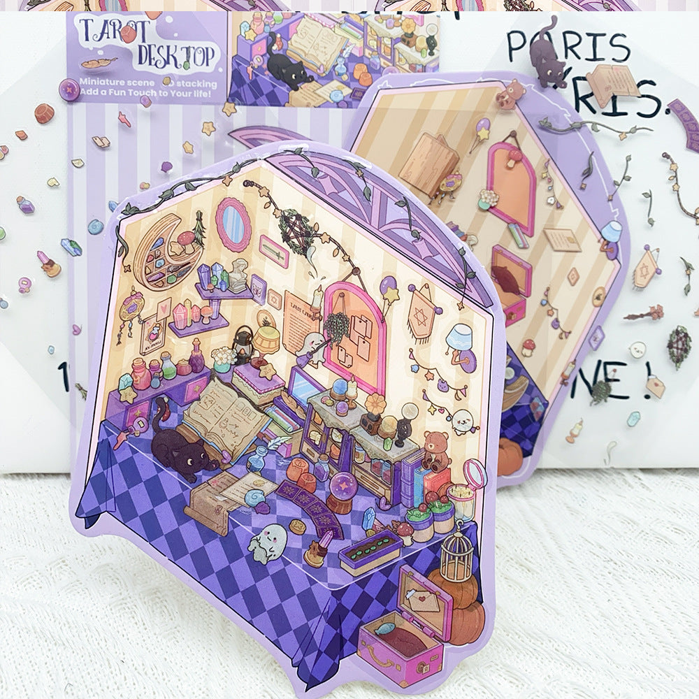 Wholesale Tarot dressing table landscaping stickers 3D three-dimensional DIY stickers
