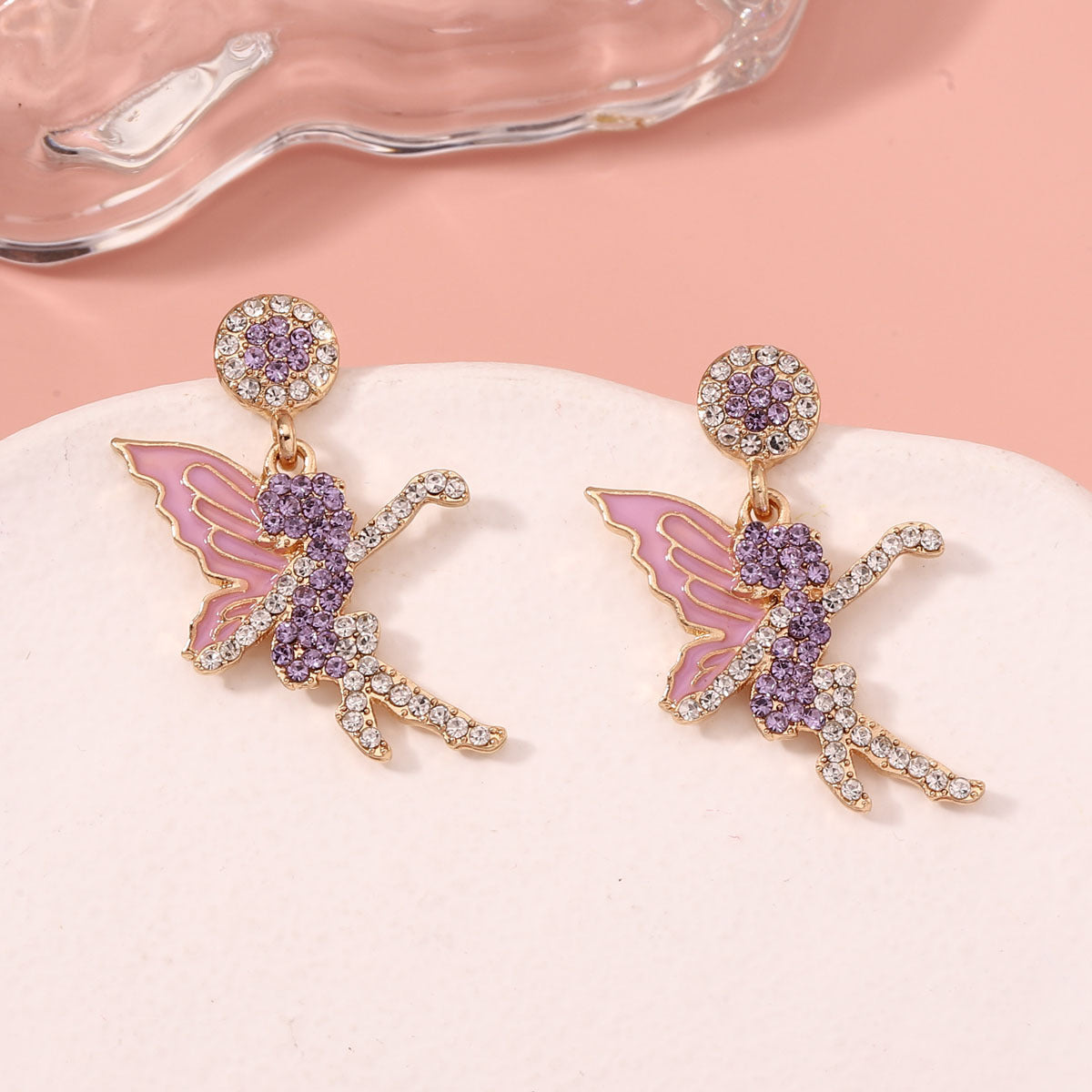 Wholesale Diamond Forest Elf Zinc Alloy Earrings
