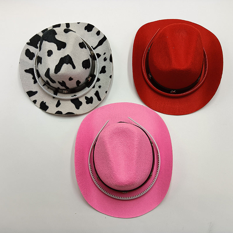 Wholesale New Miniature Handmade Doll Wool Felt Hat For Dogs Cats Birthday Party Pet Hat Cute Baby Doll Cap