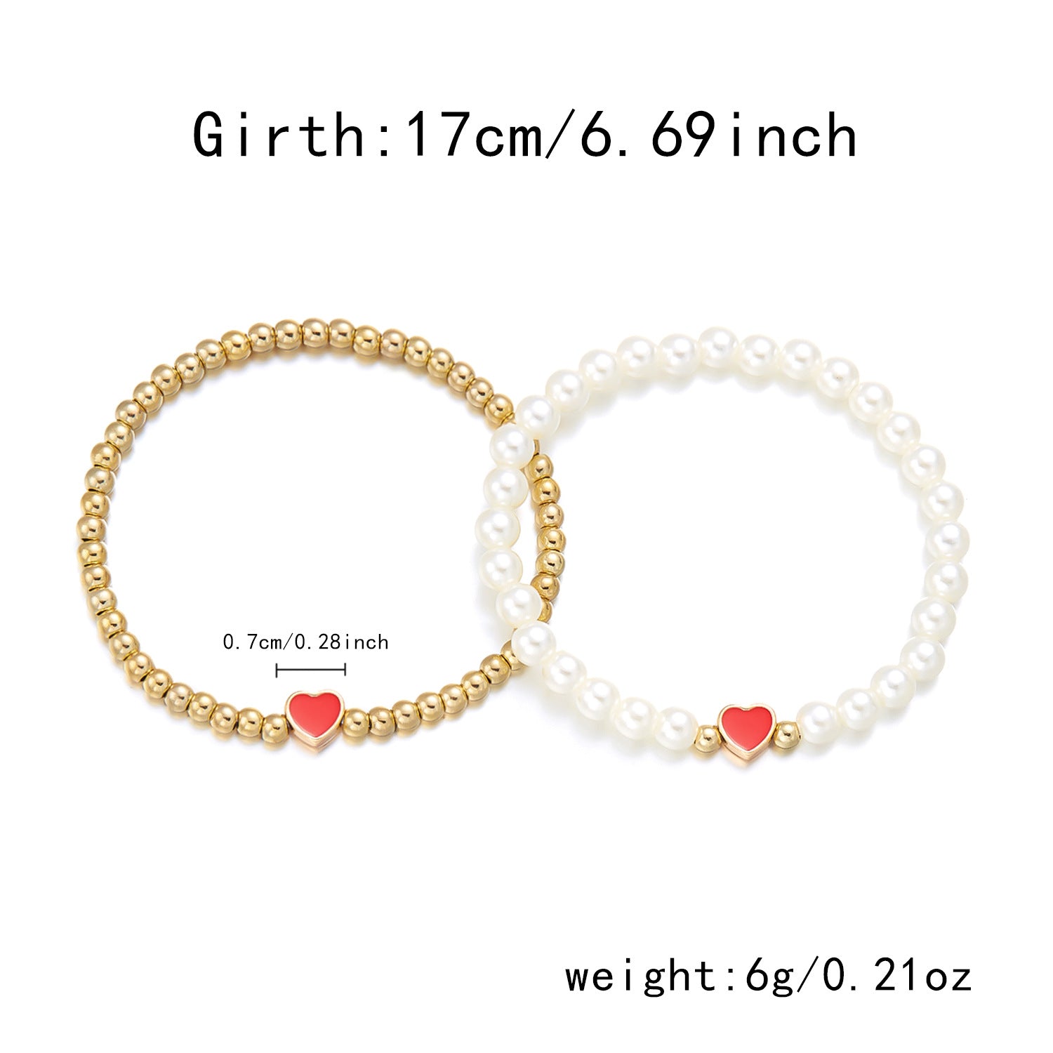 Wholesale Love Pearl Double layer Bracelet