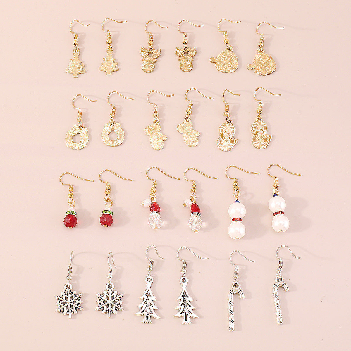 Wholesale Christmas Colorful Earrings Set